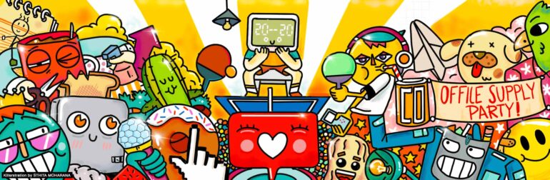 Office supply party by Sthita