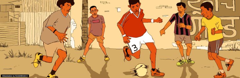 kids playing football in india