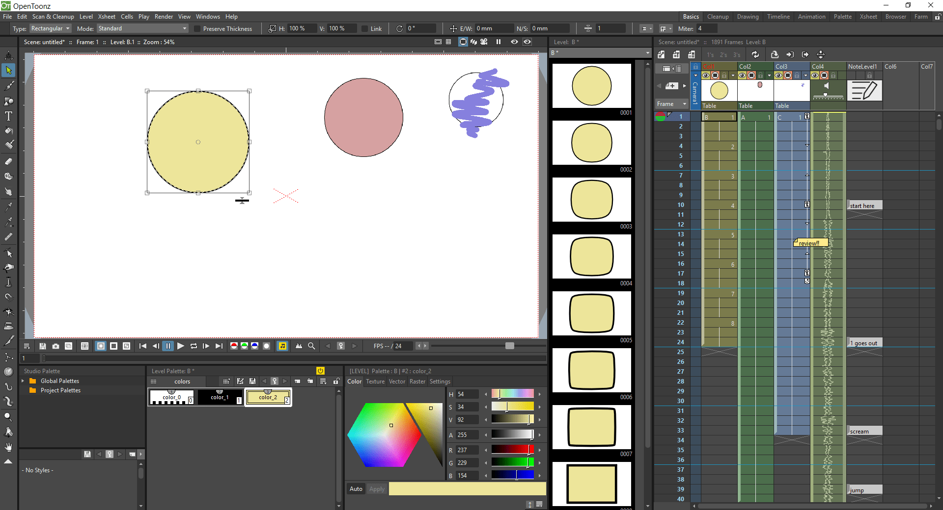 8 opentoonz interface
