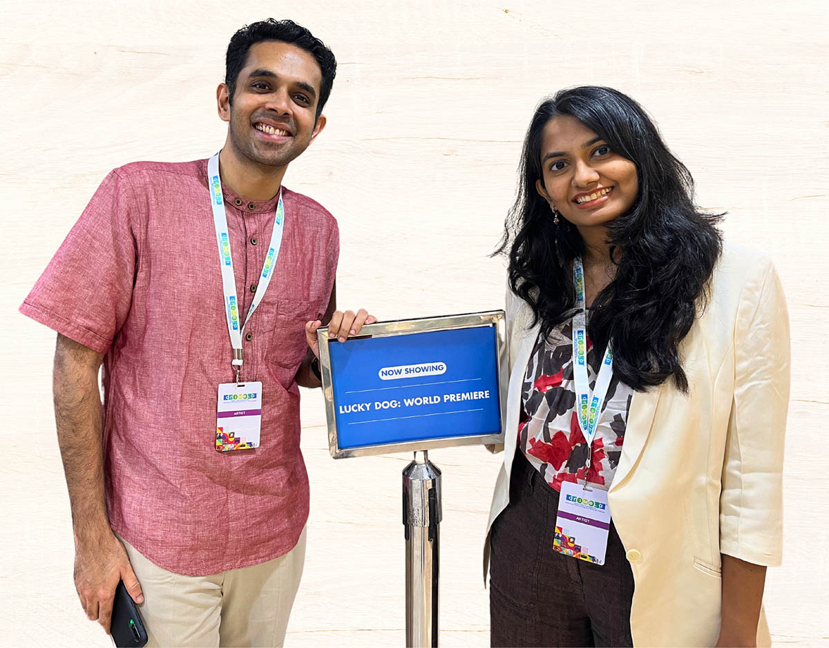 AniMela screening_Ujwal (left), Indou (right)